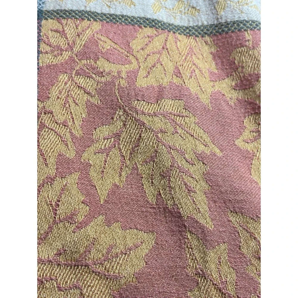 Maplewood Jacquard Autumn Tablecloth Cotton Blend farmhouse 52x118